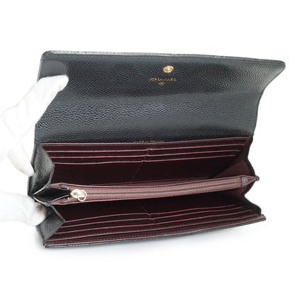 Caviar Skin Matelasse Long Flap Wallet