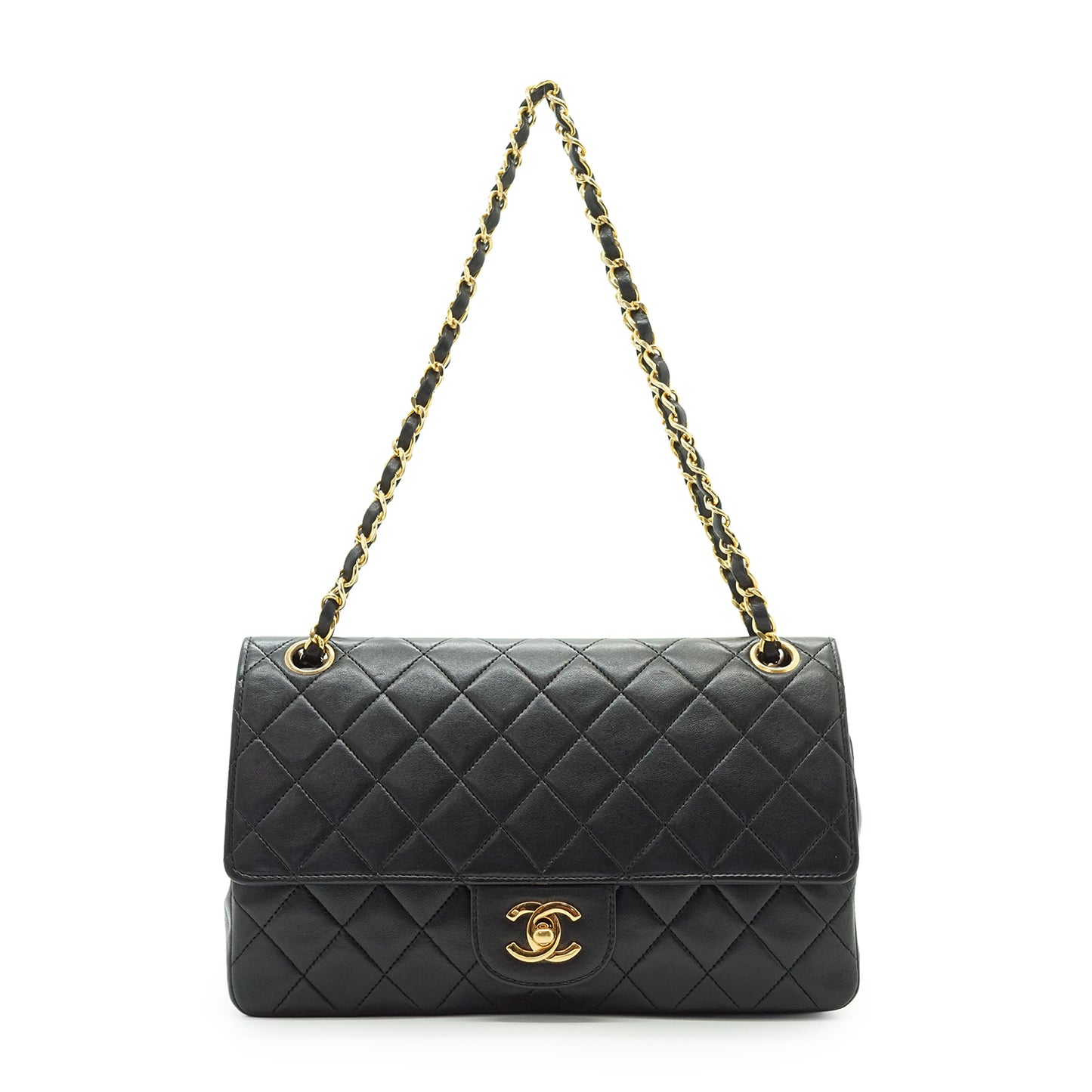Double Flap Matelasse 25 Lambskin Chain Shoulder Bag