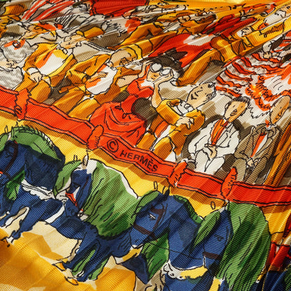 Cirque Molier by Philippe Dumas Pleated Silk Carre 90