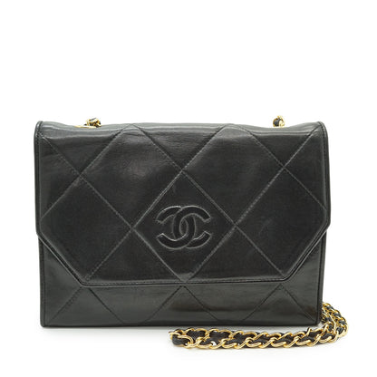 Vintage CC Diamond-Quilted Envelope Flap Chain Shoulder Bag