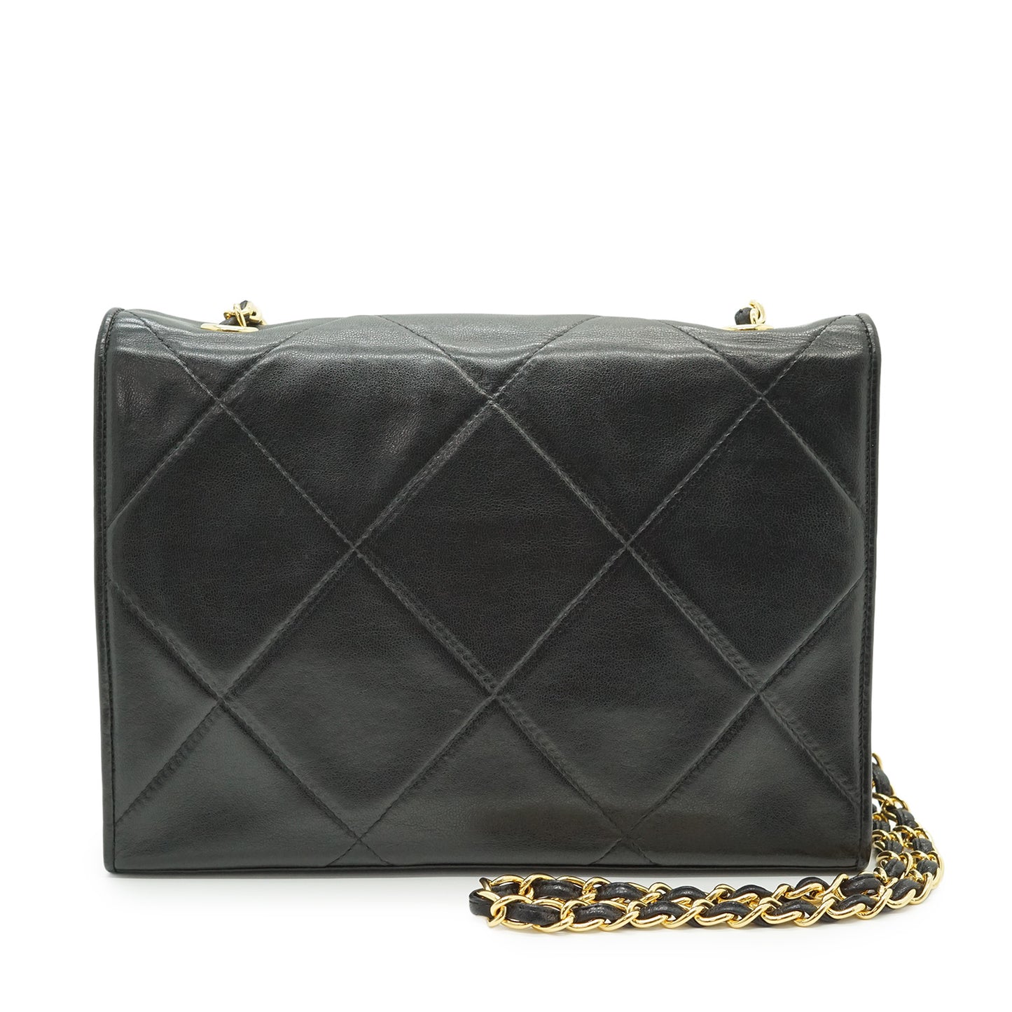 Vintage CC Diamond-Quilted Envelope Flap Chain Shoulder Bag