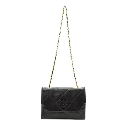 Vintage CC Diamond-Quilted Envelope Flap Chain Shoulder Bag