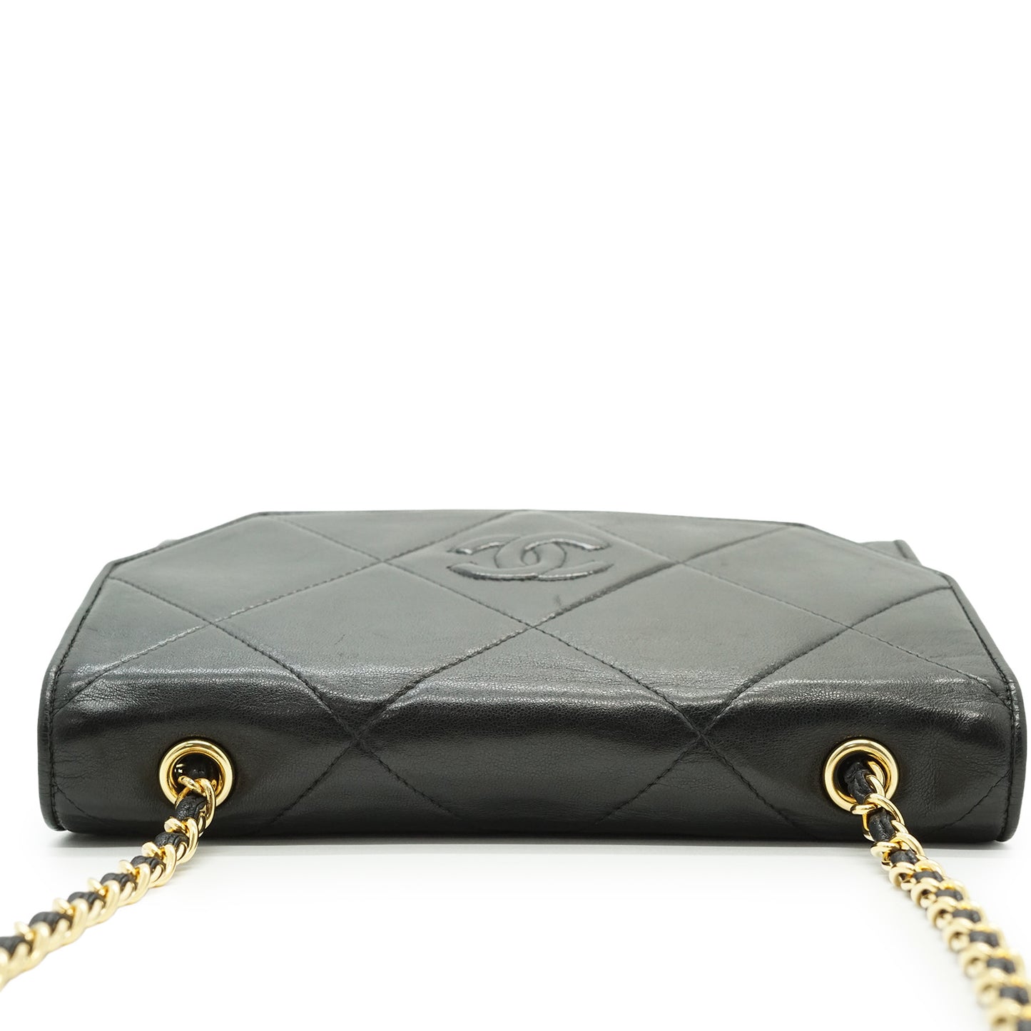 Vintage CC Diamond-Quilted Envelope Flap Chain Shoulder Bag