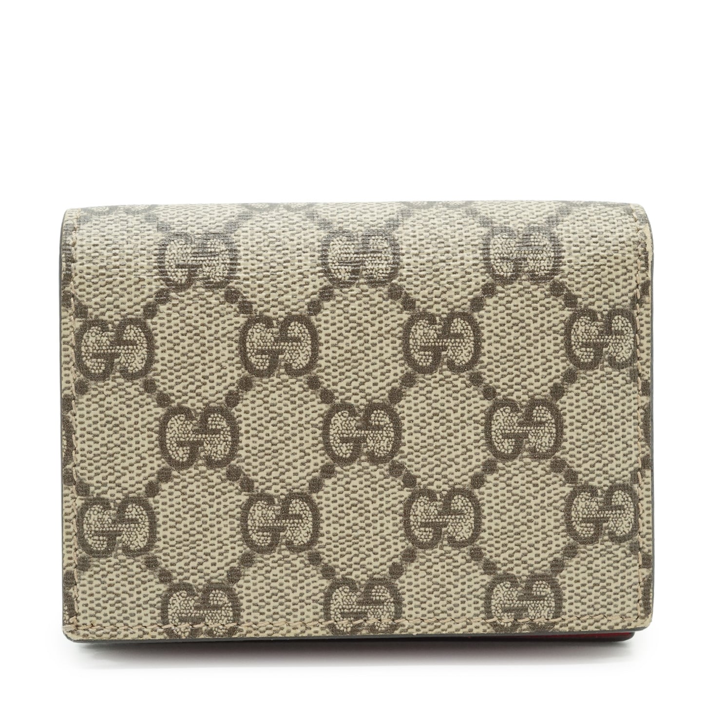 GG Supreme Coated Canvas Cherry Compact Wallet
