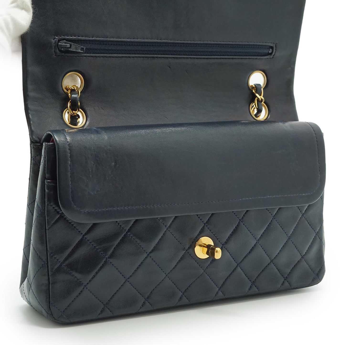 Double Flap Matelasse 25 Lambskin Chain Shoulder Bag