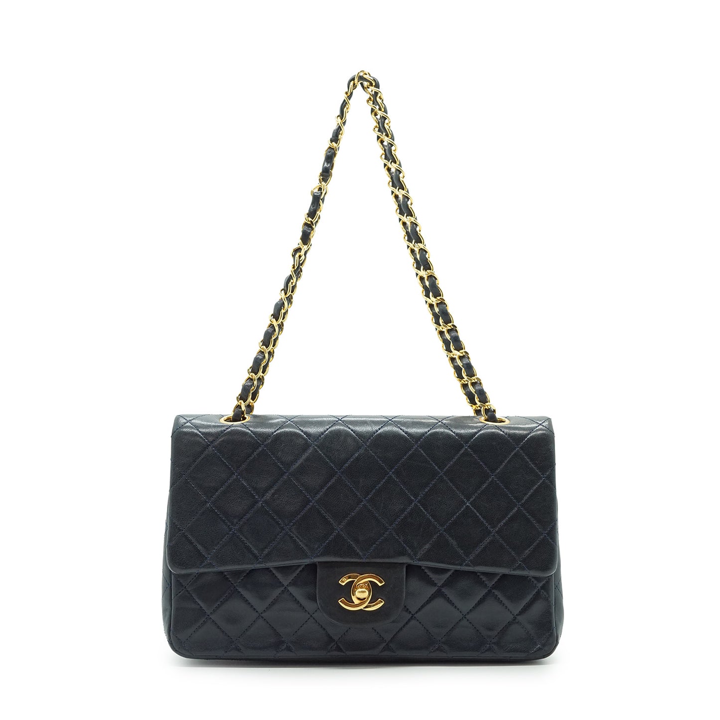 Double Flap Matelasse 25 Lambskin Chain Shoulder Bag
