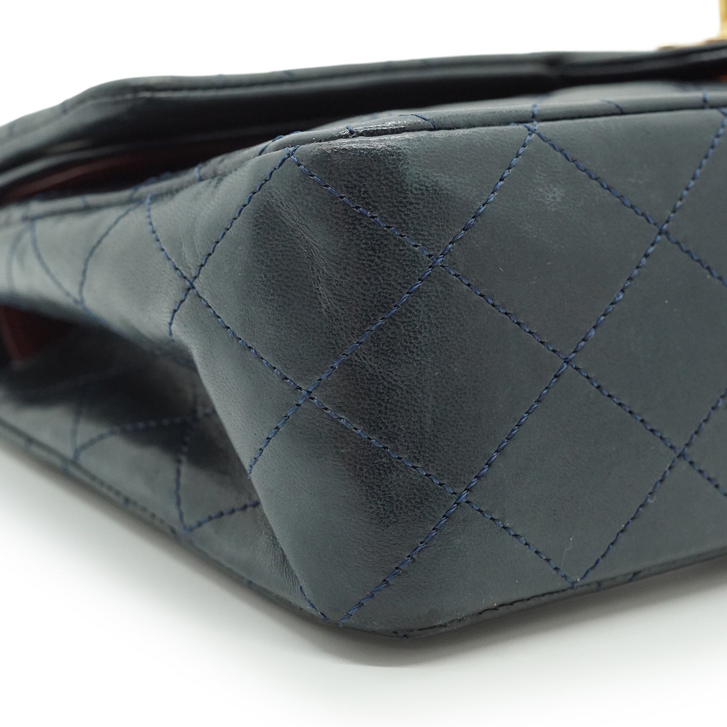 Double Flap Matelasse 25 Lambskin Chain Shoulder Bag