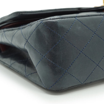 Double Flap Matelasse 25 Lambskin Chain Shoulder Bag