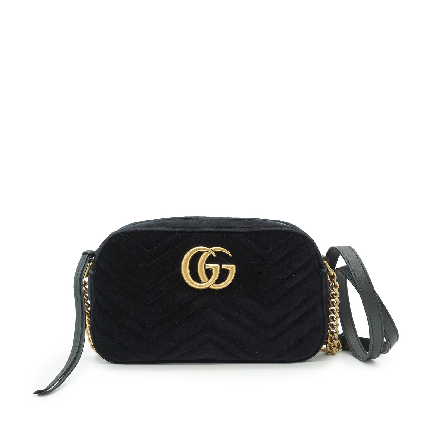 GG Marmont Velvet Camera Shoulder Bag