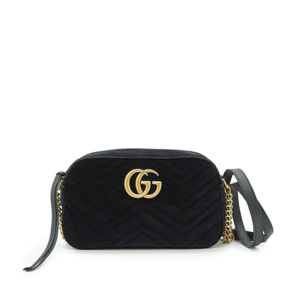 GG Marmont Velvet Camera Shoulder Bag