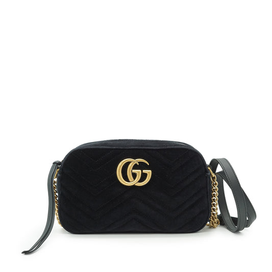 GG Marmont Velvet Camera Shoulder Bag