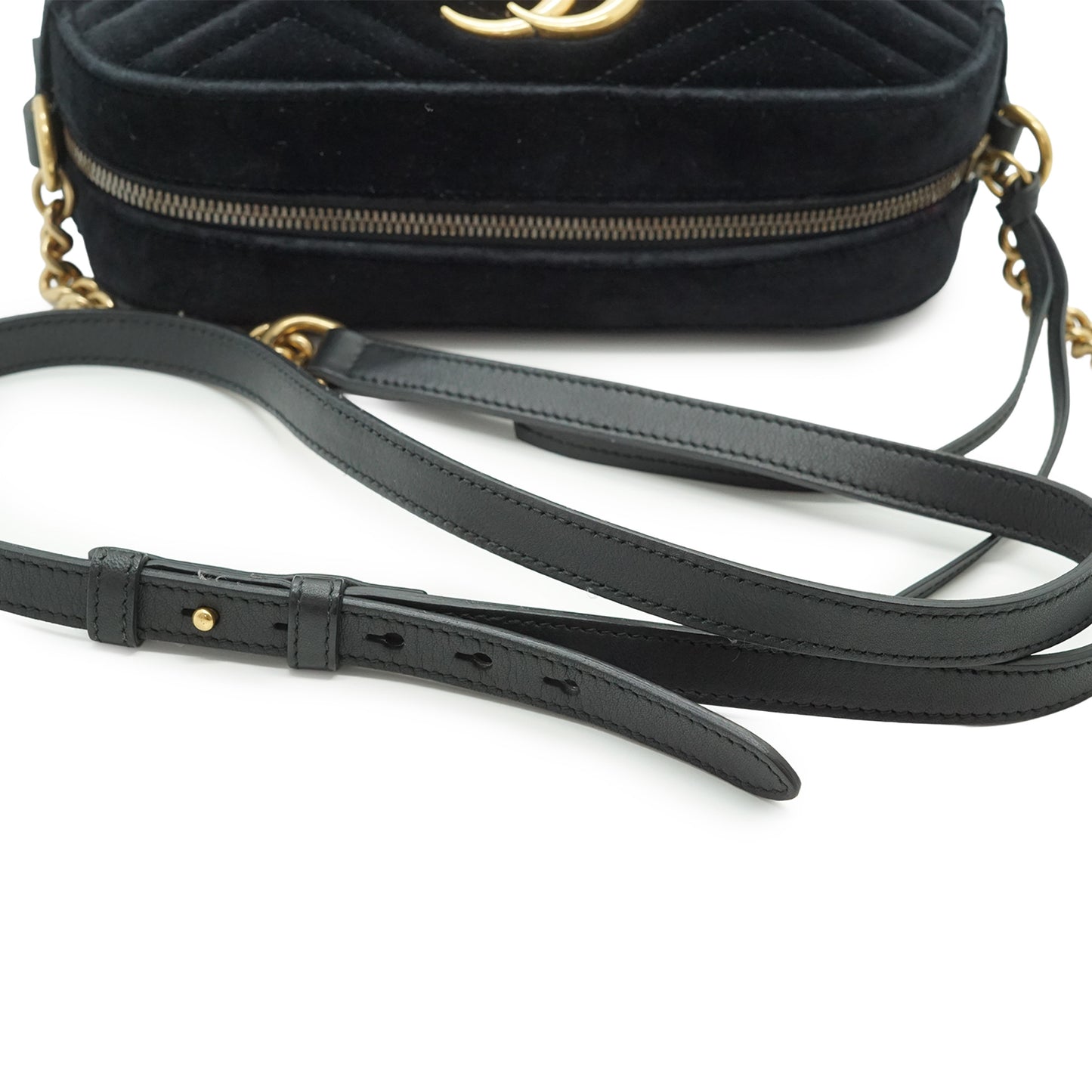 GG Marmont Velvet Camera Shoulder Bag