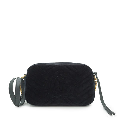 GG Marmont Velvet Camera Shoulder Bag