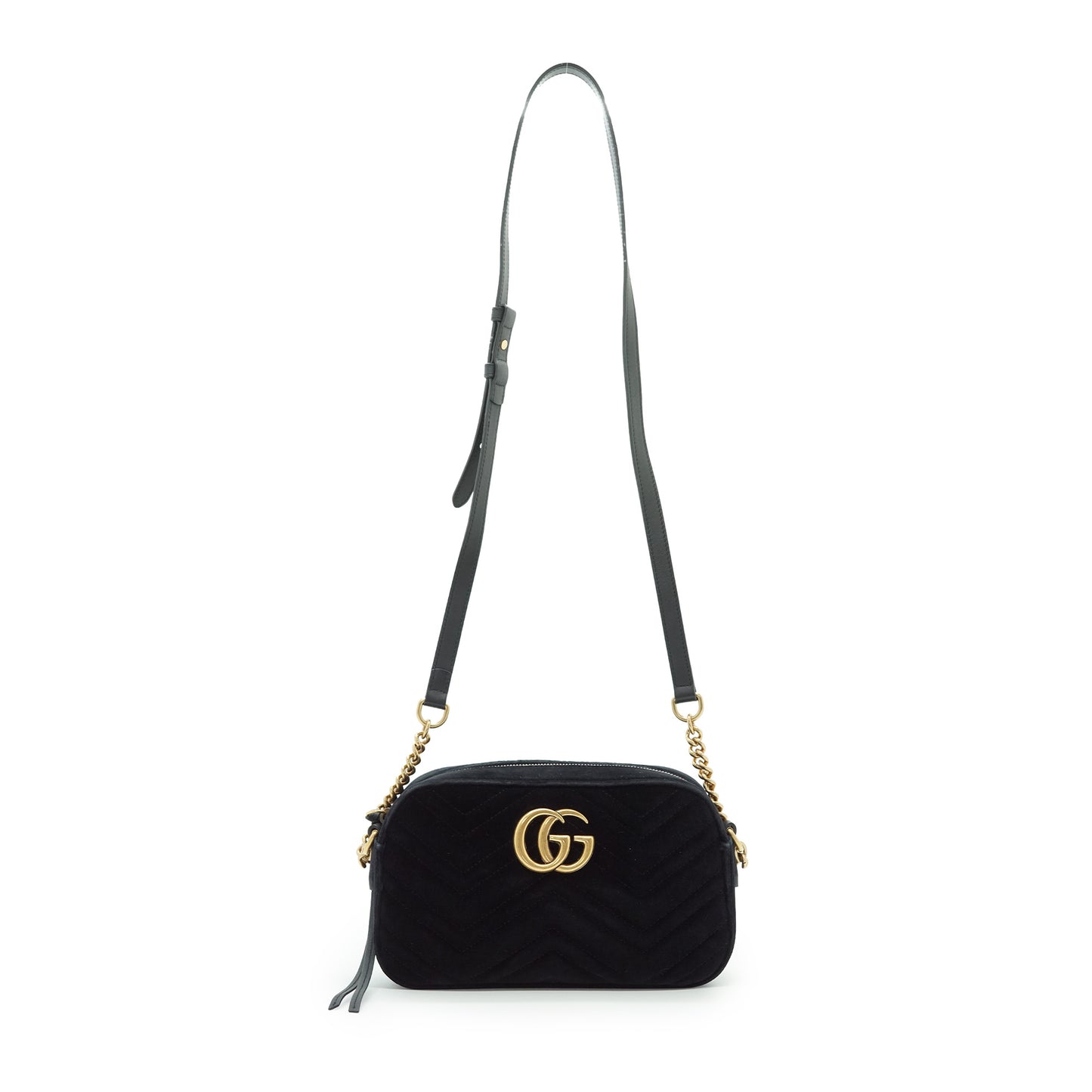 GG Marmont Velvet Camera Shoulder Bag