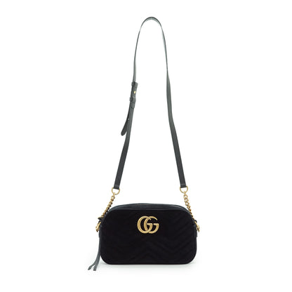 GG Marmont Velvet Camera Shoulder Bag