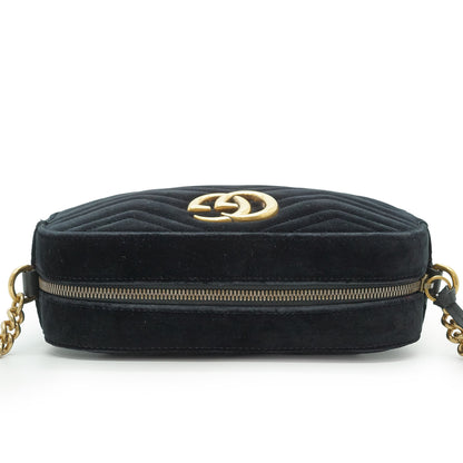 GG Marmont Velvet Camera Shoulder Bag