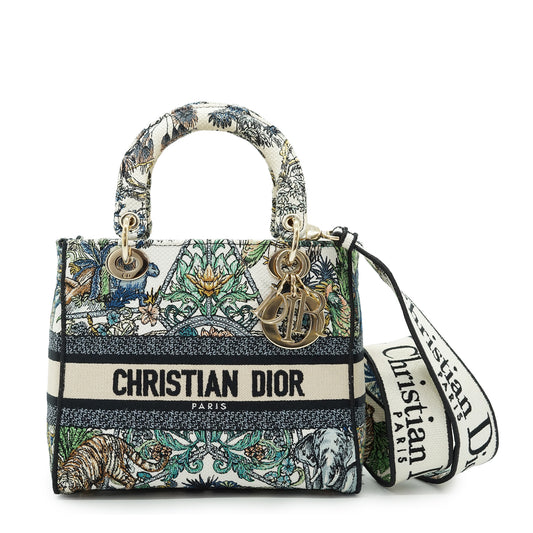 Lady Dior Medium Embroidered D-Lite