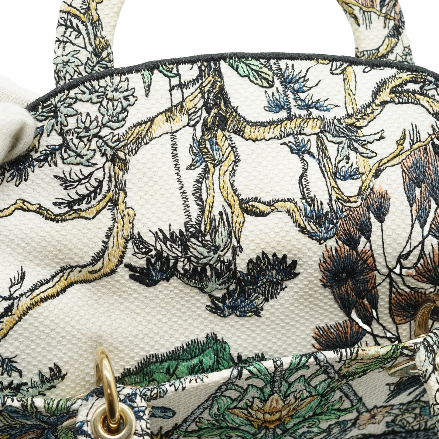Lady Dior Medium Embroidered D-Lite