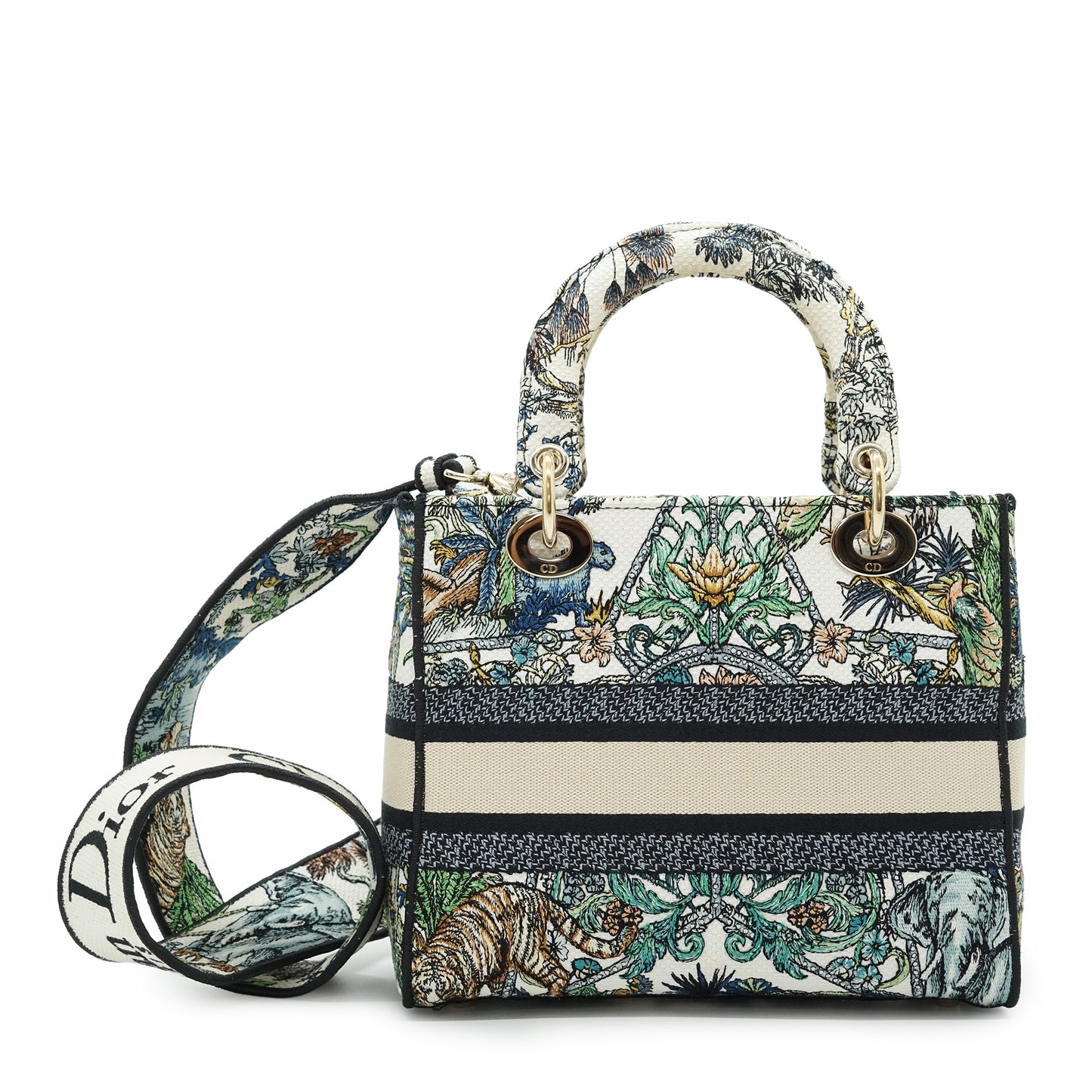 Lady Dior Medium Embroidered D-Lite