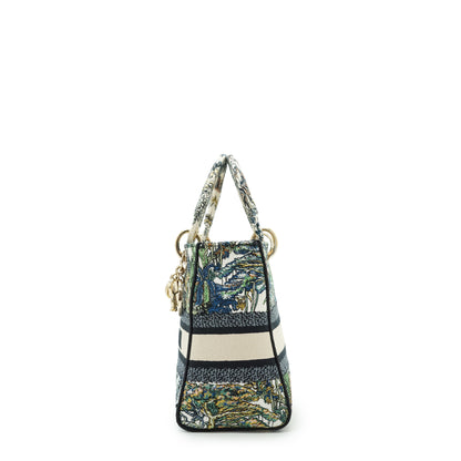 Lady Dior Medium Embroidered D-Lite