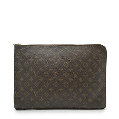 Vintage Monogram Poche Documents Business Clutch Bag