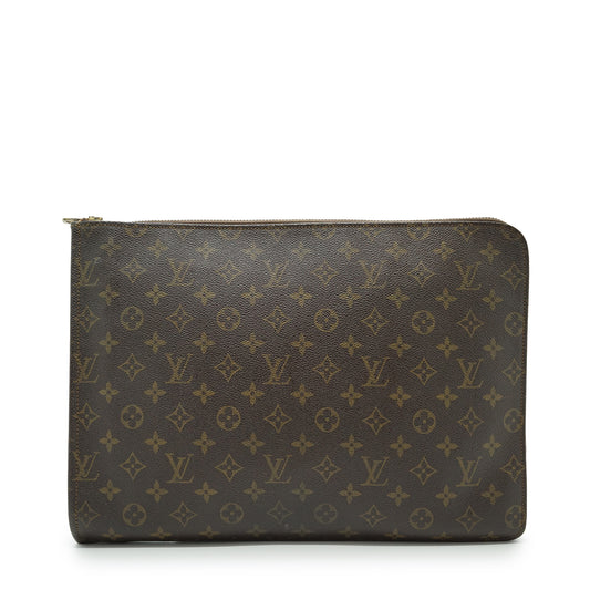 Vintage Monogram Poche Documents Business Clutch Bag