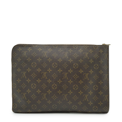 Vintage Monogram Poche Documents Business Clutch Bag