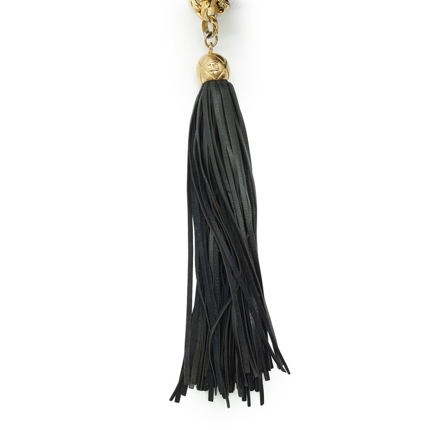 Vintage CC Quilted Lambskin Mademoiselle Fringe Chain Shoulder Camera Bag