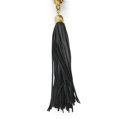 Vintage CC Quilted Lambskin Mademoiselle Fringe Chain Shoulder Camera Bag
