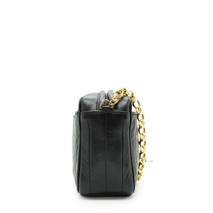 Vintage CC Quilted Lambskin Mademoiselle Fringe Chain Shoulder Camera Bag