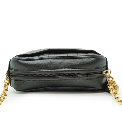 Vintage CC Quilted Lambskin Mademoiselle Fringe Chain Shoulder Camera Bag