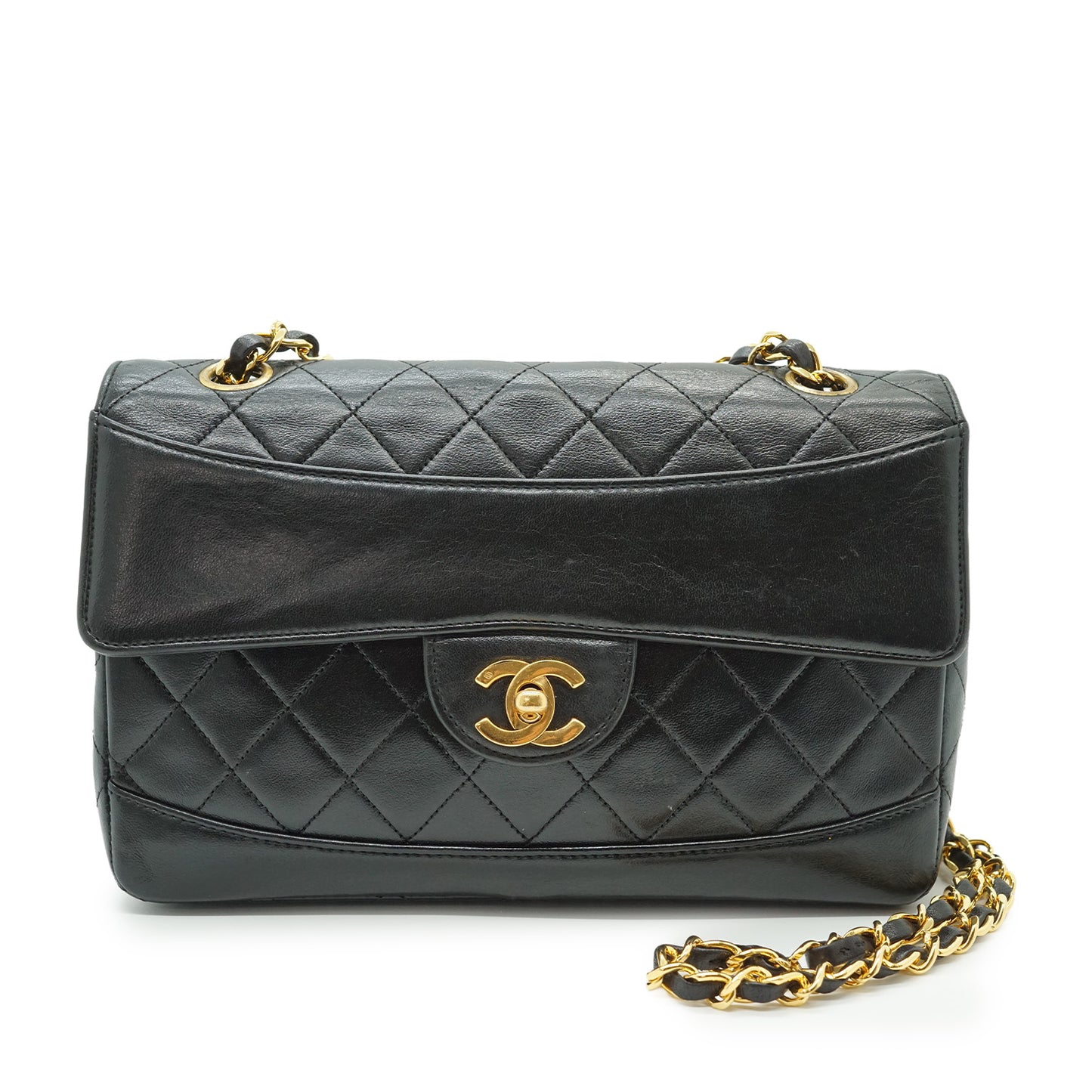 Vintage Lambskin Matelasse Diana Flap Chain Shoulder Bag