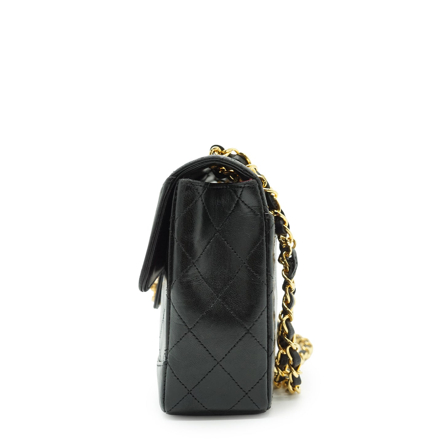 Vintage Lambskin Matelasse Diana Flap Chain Shoulder Bag