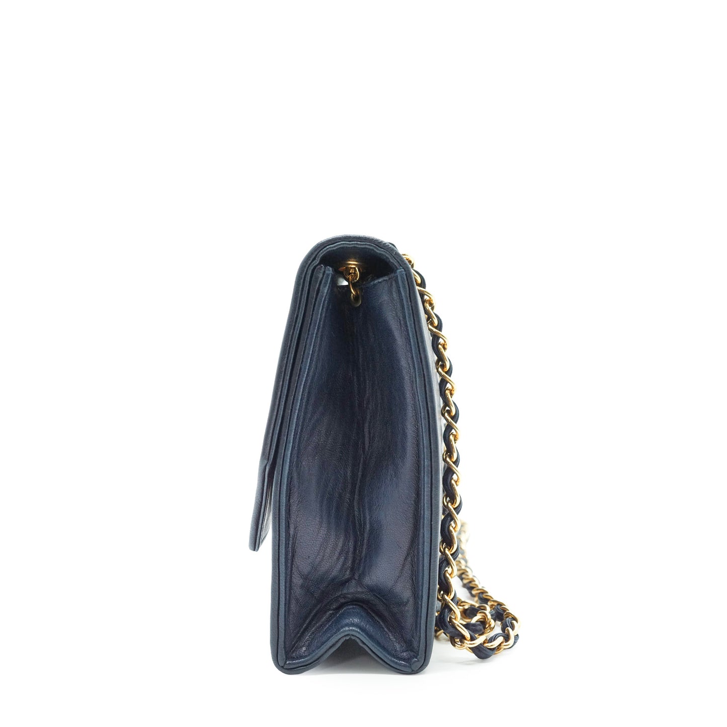 Vintage CC Lambskin Diamond-Quilted Envelope Flap Chain Shoulder Bag
