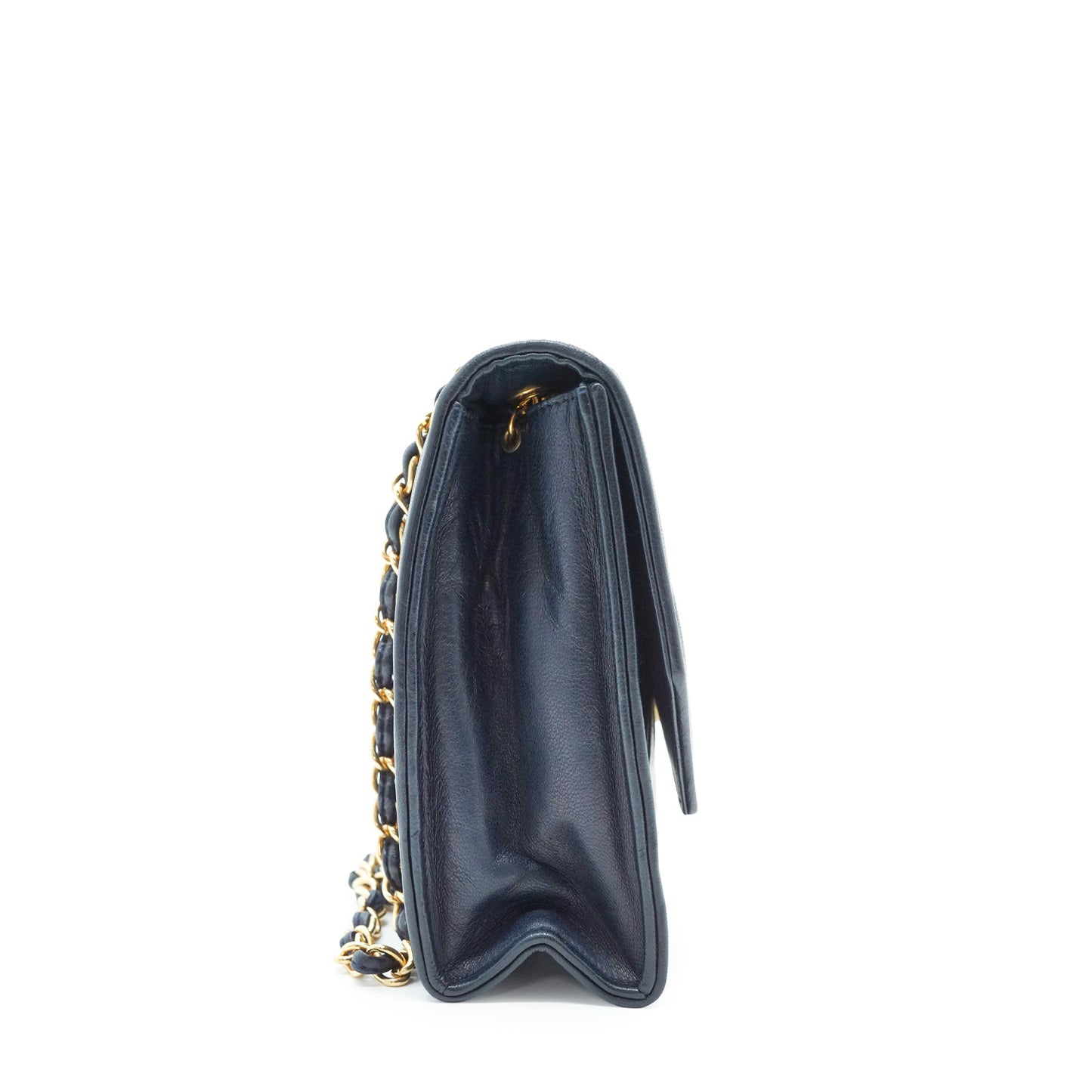 Vintage CC Lambskin Diamond-Quilted Envelope Flap Chain Shoulder Bag