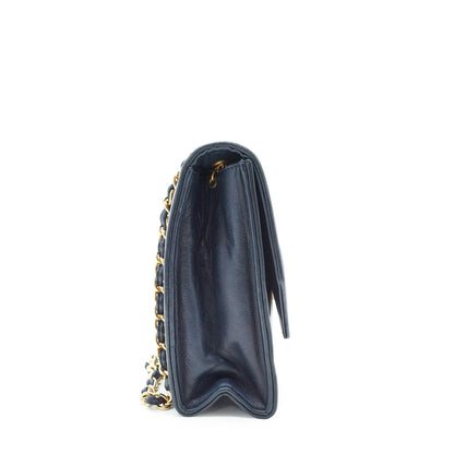 Vintage CC Lambskin Diamond-Quilted Envelope Flap Chain Shoulder Bag