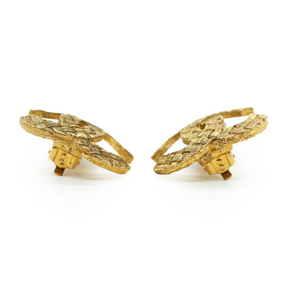 Vintage CC Woven Clip-on Earrings GP