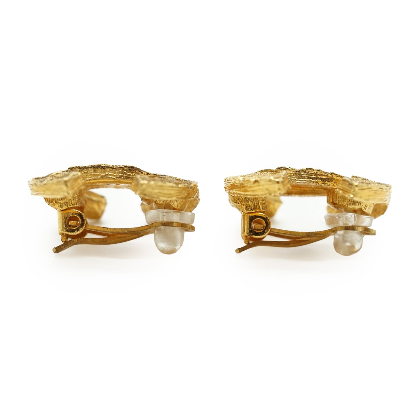 Vintage CC Woven Clip-on Earrings GP