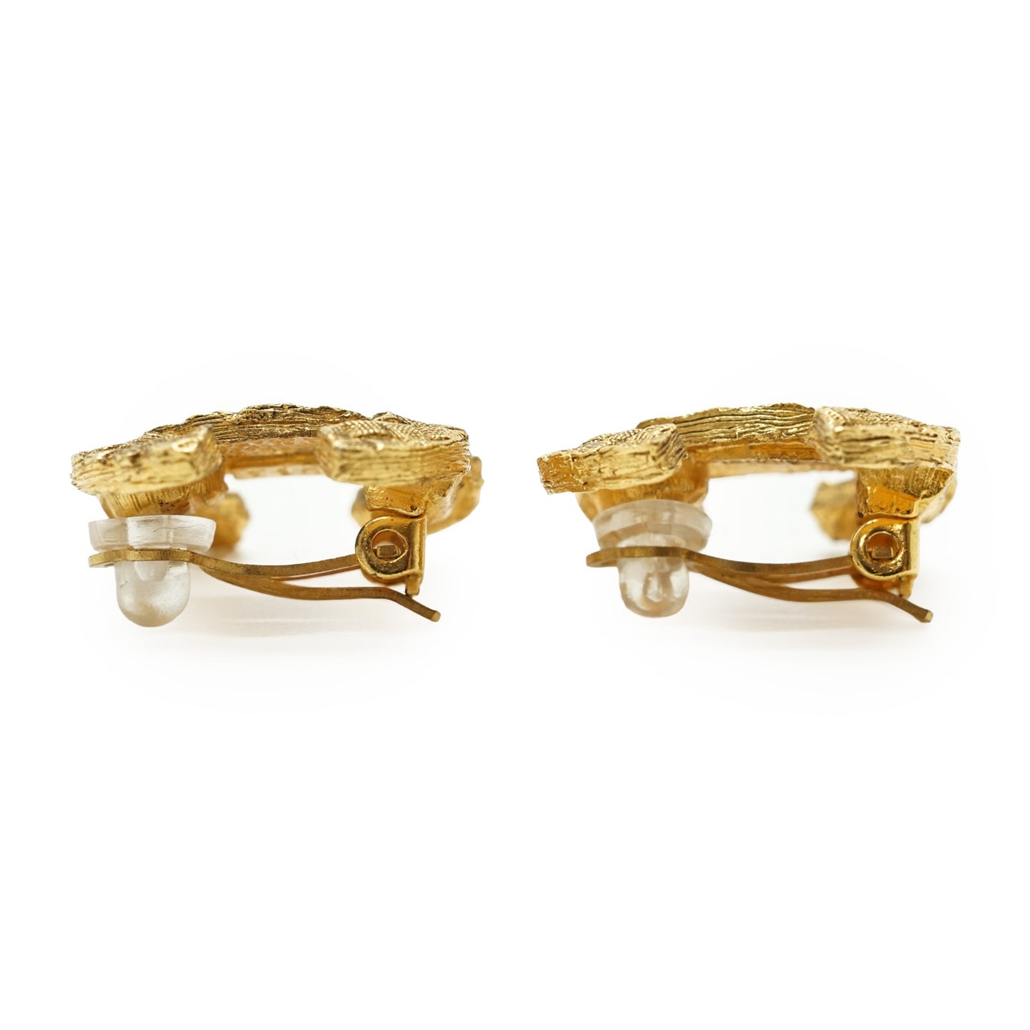Vintage CC Woven Clip-on Earrings GP