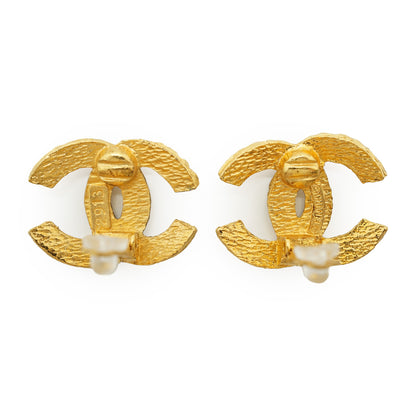 Vintage CC Woven Clip-on Earrings GP