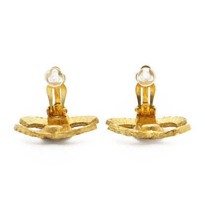Vintage CC Woven Clip-on Earrings GP