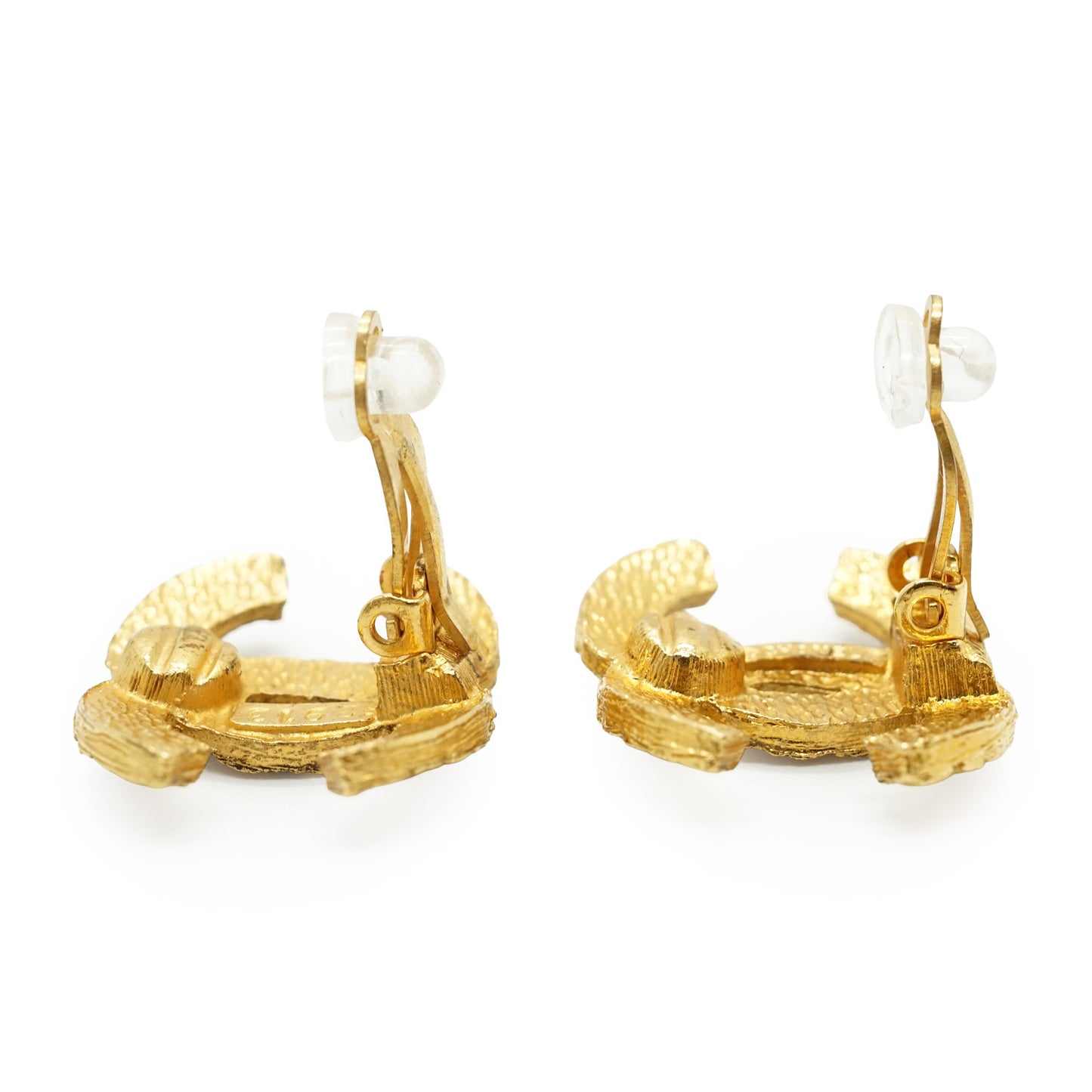 Vintage CC Woven Clip-on Earrings GP