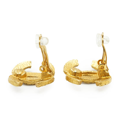 Vintage CC Woven Clip-on Earrings GP
