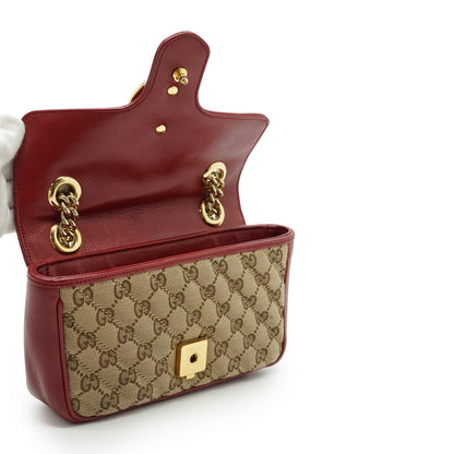 GG Marmont Bicolor Small Chain Shoulder Bag