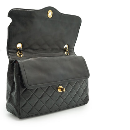Vintage Lambskin Matelasse Double Flap Paris Limited Edition Two Tone CC Chain Shoulder Bag