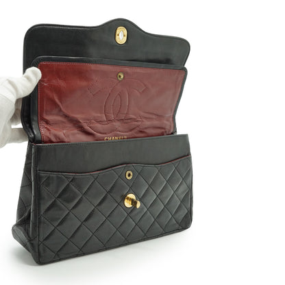 Vintage Lambskin Matelasse Double Flap Paris Limited Edition Two Tone CC Chain Shoulder Bag
