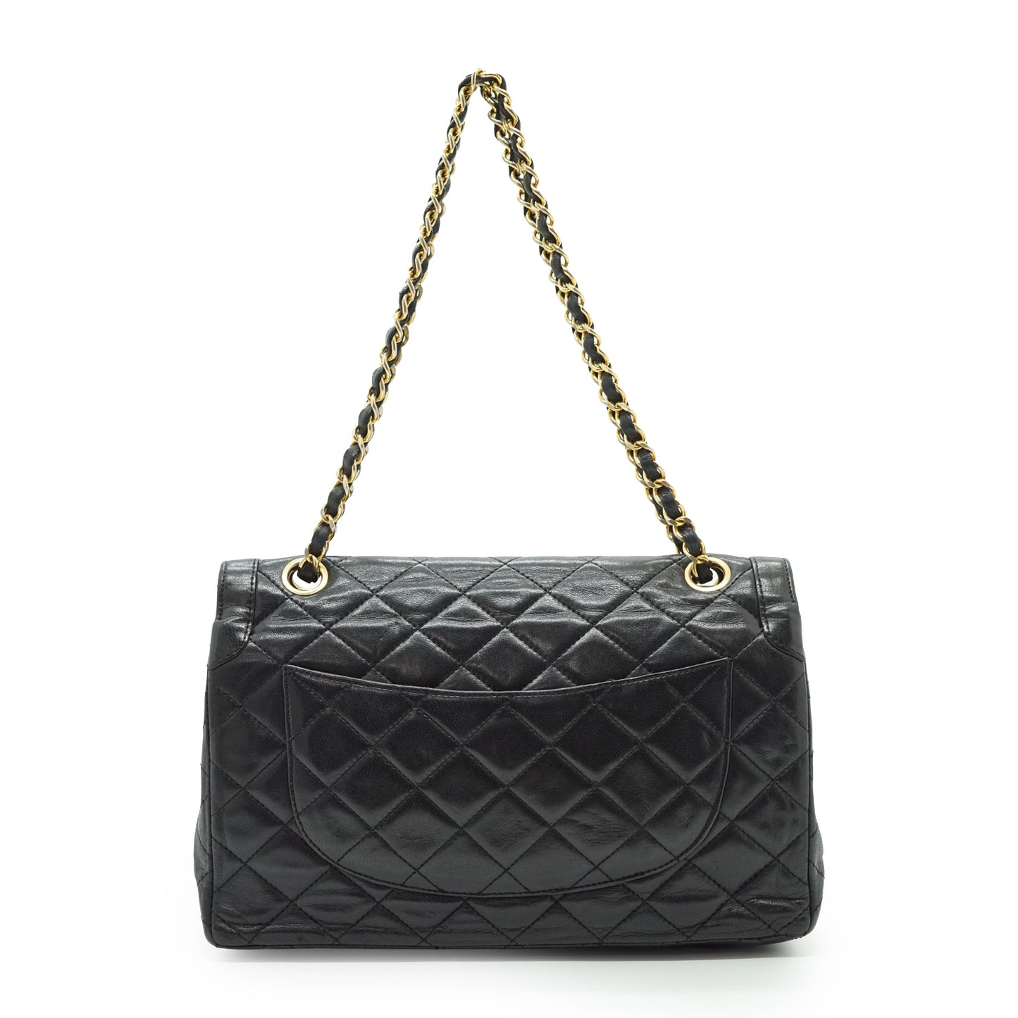 Vintage Lambskin Matelasse Double Flap Paris Limited Edition Two Tone CC Chain Shoulder Bag