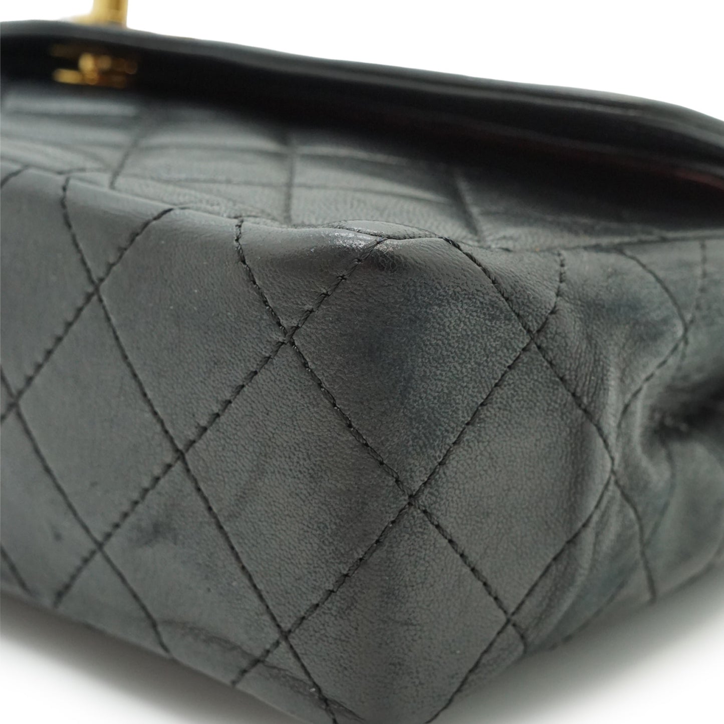 Vintage Lambskin Matelasse Double Flap Paris Limited Edition Two Tone CC Chain Shoulder Bag