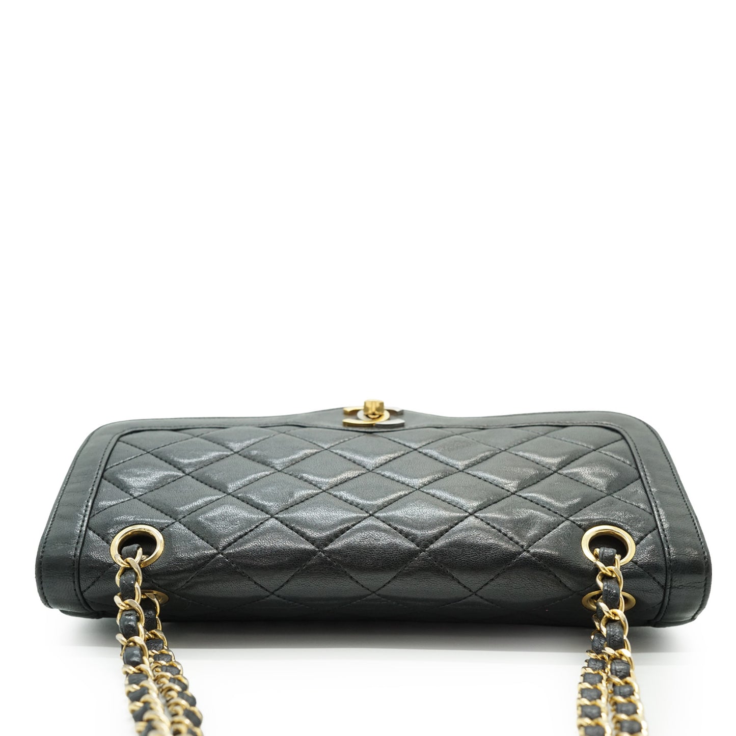 Vintage Lambskin Matelasse Double Flap Paris Limited Edition Two Tone CC Chain Shoulder Bag