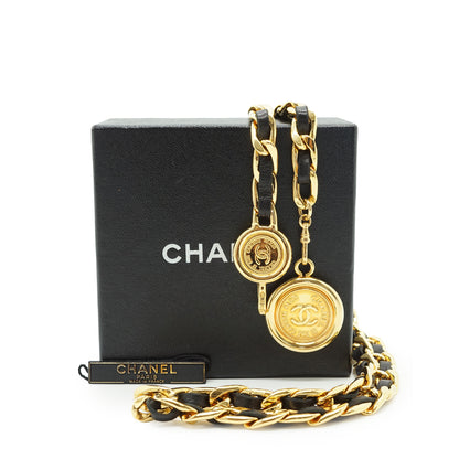 Vintage CC 31 Rue Cambon Medallion Chain Belt GP 80